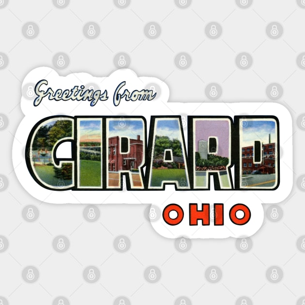 Greetings from Girard Ohio Sticker by reapolo